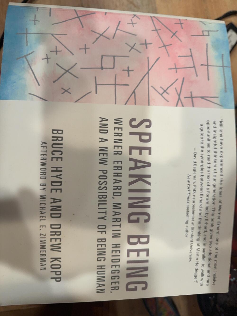Speaking Being Bruce Hyde Drew Kopp Michael E Zimmerman Wiley HC White 2019